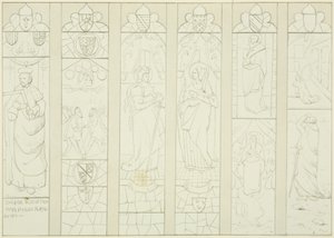 Buntglas im Altarfenster von St. Mark