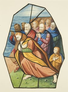 Buntglasfenster, wahrscheinlich die Jünger am See Genezareth zeigend, St. Michael