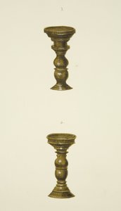 Zwei der Säulen (Nägel) vor der Börse von Joseph Manning