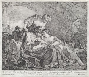 Lot und seine Töchter von Joseph Marie Vien