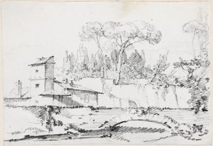 Ansicht des Prato der Villa Borghese von Joseph Marie Vien