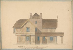 Das Müllerhaus in Chatsworth: Südfassade von Joseph Michael Gandy