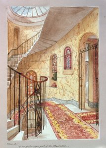 Ansicht des oberen Teils der Treppe, 1825 von Joseph Michael Gandy