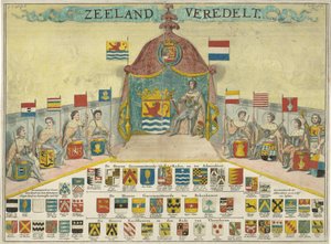Wappen und Namen der Kommissare von Zeeland und der Städte von Zeeland von Joseph Mulder