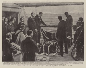 Ein Begräbnis auf See, ein Vorfall während einer Reise nach Indien an Bord eines Liners von Joseph Nash