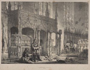 Architektur des Mittelalters: In der Kirche von Arundel, Sussex von Joseph Nash