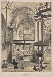 Architektur des Mittelalters: In der Kathedrale, Brügge von Joseph Nash