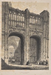 Architektur des Mittelalters: Kathedrale von Rouen, Nordeingang von Joseph Nash