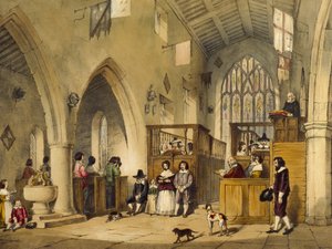 Kapelle in Haddon Hall, Derbyshire, 1600, Illustration aus 
