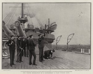 Freizeit auf einem Schlachtschiff, ein Tontaubenclub von Joseph Nash