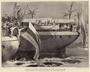 Von Europa in den Fernen Osten, im Suezkanal von Joseph Nash