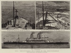 HMS Dreadnought in einem Sturm im Mittelmeer von Joseph Nash