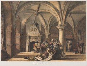 Halle, Bolsover Castle, Derbyshire von Joseph Nash