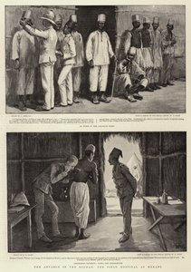 Der Vormarsch im Sudan, das Feldlazarett in Merawi von Joseph Nash