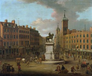 Ein Blick auf Charing Cross und Northumberland House, 1746 von Joseph Nickolls
