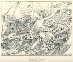 Illustration zu Coleridges Rime of The Ancient Mariner (Gravur) von Joseph Noel (after) Paton