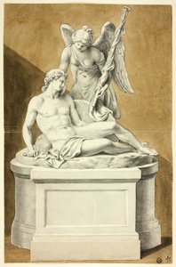 Monument mit totem Krieger und Engel von Joseph Nollekens