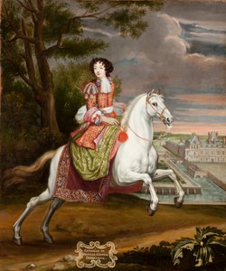 Reiterporträt von Catherine de Neufville de Villeroy, Gräfin von Armagnac 1639-1707, 1670er Jahre von Joseph Parrocel