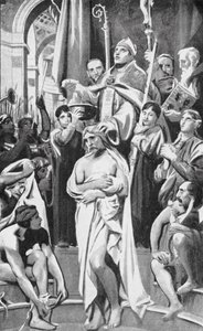 Die Taufe von Clovis von Joseph Paul (after) Blanc