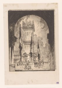 Campanile von Venedig im Gerüst