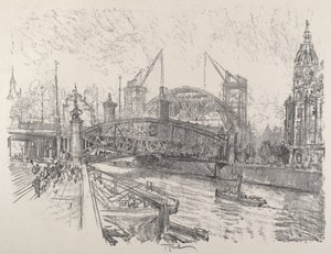 Bau des Friedrichstraßenbahnhofs, 1921