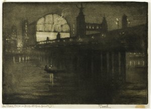 Charing Cross bei Nacht von Joseph Pennell