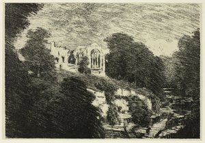 Egglestone Abbey, vom Fluss aus