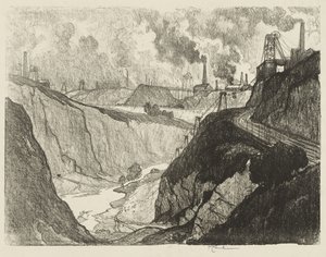 Englische Kriegsarbeit: Die Eisenerzmine von Joseph Pennell