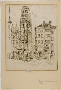 Blumenmarkt und Butterturm, Rouen