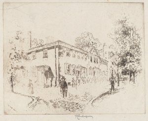 Fourth Street, Meeting House, Philadelphia von Joseph Pennell