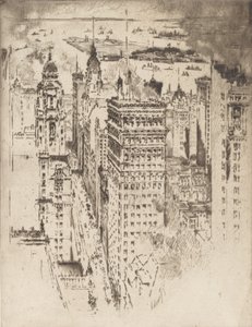 Goldene Gesims, Nr. II, 1915 von Joseph Pennell
