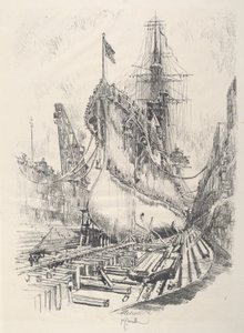 Im Trockendock von Joseph Pennell