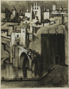 Es sind Palastgassen, die sich um den Hang terrassieren, Toledo