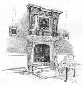 Altes Charterhouse: Kamin im Meisterhaus, 1886