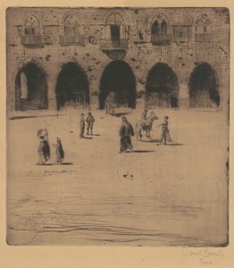 Plazza del Comune, Pistoia von Joseph Pennell