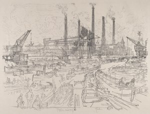 Kraftwerk, Berlin von Joseph Pennell