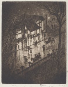 Regnerische Nacht, Charing Cross Geschäfte