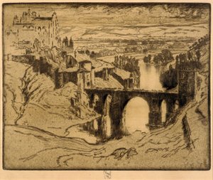 St. Martins Brücke, Toledo von Joseph Pennell