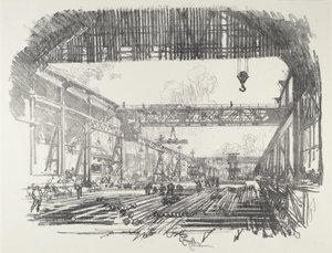 Stahlstangen für Granaten, 1916 von Joseph Pennell