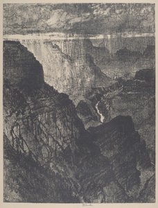 Sturm im Grand Canyon von Joseph Pennell