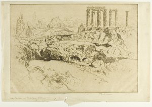 Tempel des Jupiter, Athen von Joseph Pennell