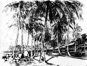 Das amerikanische Viertel, Platte I aus Der Panamakanal von Joseph Pennell, 1912 von Joseph Pennell