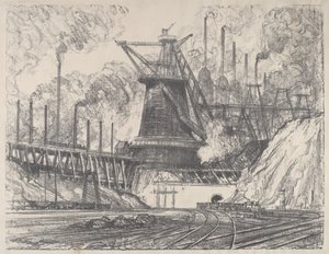 Die große Mühle, Gary, Indiana von Joseph Pennell