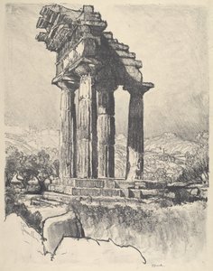 Die Säulen von Castor und Pollux, Girgenti von Joseph Pennell