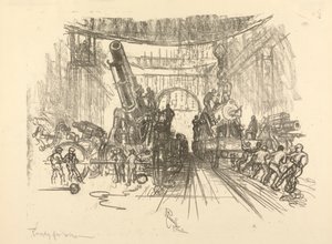 Die englische Kriegserie: W. 453. Bereit für den Krieg von Joseph Pennell