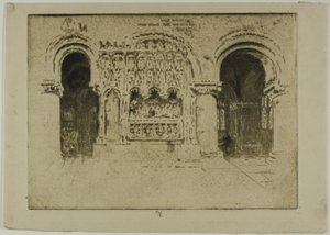 Das Grab des Gründers, Kirche St. Bartholomäus der Große von Joseph Pennell