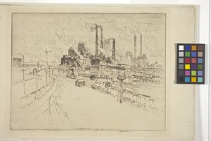 Der Große Main, in der Nähe von Sheffield von Joseph Pennell