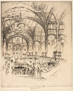 Die Halle des Eisens, Pennsylvania Station, New York von Joseph Pennell