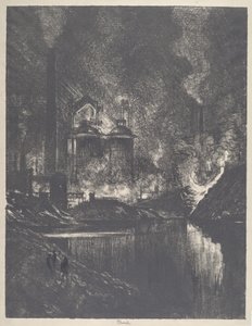 Der Feuersee, Charleroi, 1911 von Joseph Pennell