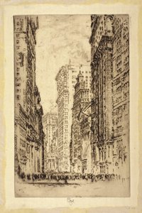 Die Börse, New York von Joseph Pennell